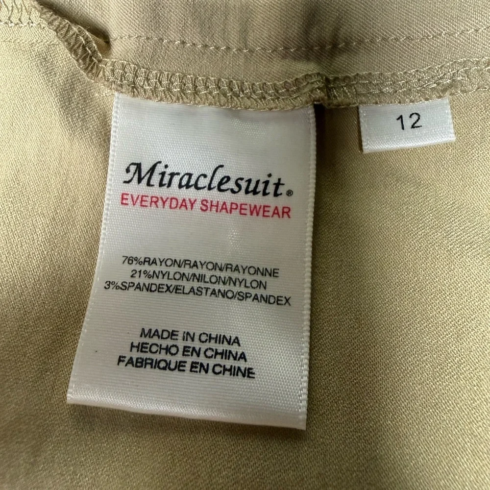 Miraclesuit Tan Pencil Skirt Size 12